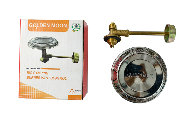 Portable Camping BBQ Gas Cylinder Burner Stove with Brass/Zinc Alloy Valve