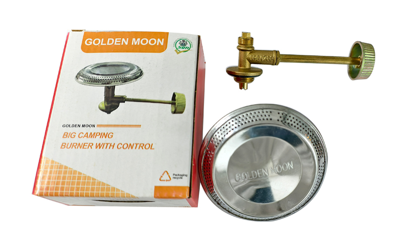 Portable Camping BBQ Gas Cylinder Burner Stove with Brass/Zinc Alloy Valve