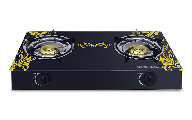Kitchen Tempered Glass Gas Stove 2 Burner Home Appliance Tabletop Cooker